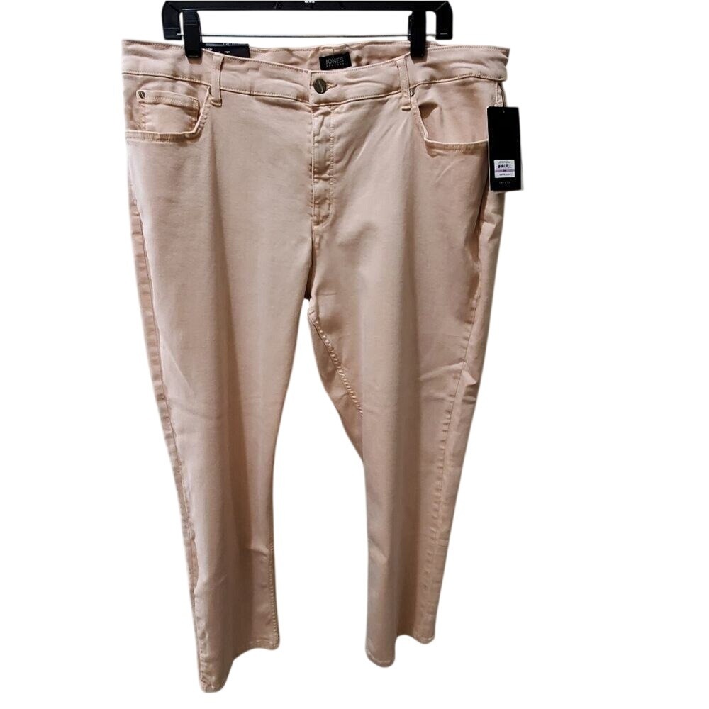Jones NY Lexington Ankle light pink blush secret slimming stretch jeans plus 22
